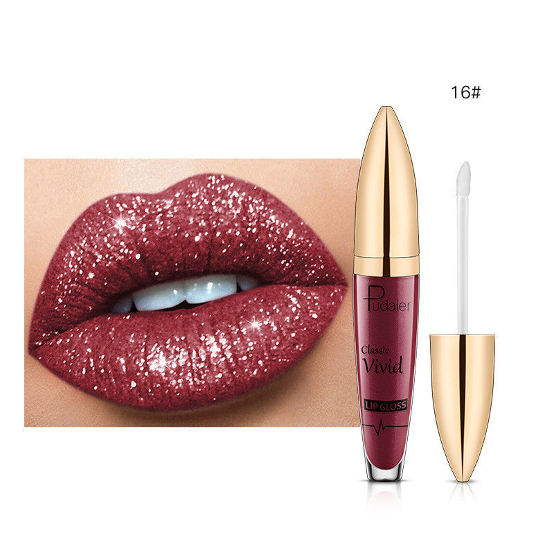 Pudaier Sip Glitter Flip Matte Shimmer Lip Gloss No Stain On Cup Diamond Lipstick Pudaier Sip Glitter Flip Matte Shimmer Lip Gloss No Stain On Cup Diamond Lipstick